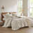 3 Piece Oversized Cotton Matelasse Comforter Set