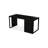 Black Rectangular Solid Wood+Iron desk-934307953