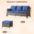3 Pieces Patio Furniture Sofa Set-Outdoor Wicker Patio Furniture With Ottomans And All-Weather Patio Conversation Set For Backyard Porch Garden-603186315-603186304