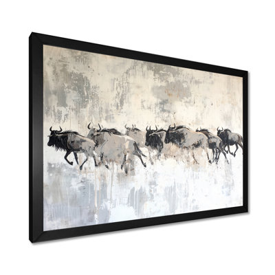 Reproduction d'art sur toile, "Great Migre Of Wildebeest In Afrique II"