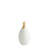 Dipped Golden Crackle/White Slender Vase-Sm