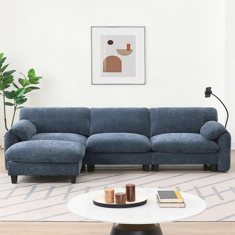 108" Modular L-Shaped Sectional Sofa Set