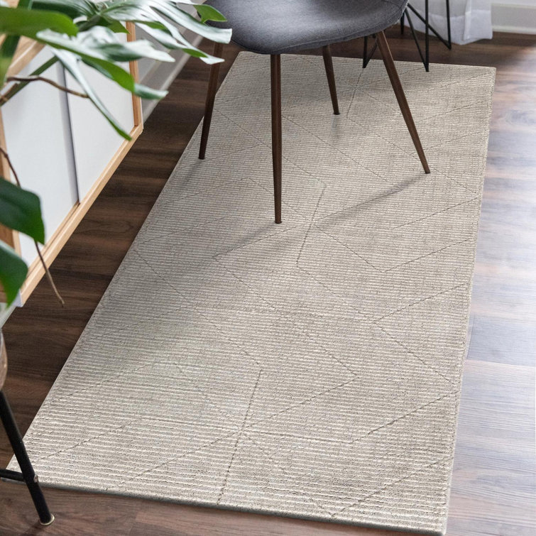 Tapis géométrique en laine touffeté à la main Cyndle