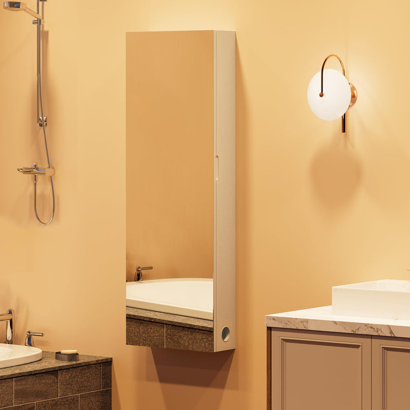 Armoire à pharmacie à miroir sans cadre 14,57 po x H 47,2 po Ombline