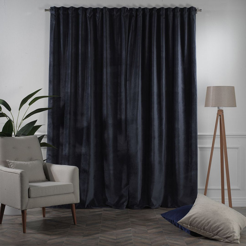 Panneau simple décoratif extra large en velours mat sur mesure, L 52 po x L 156 po, 69 EIGENGRAU
