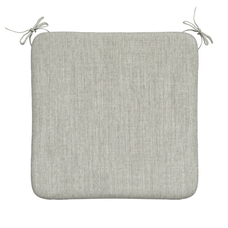 Sunbrella Square Dining Chair Cushions, 3" Foam Replacement Cushion, Canvas Granite