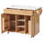 Wilbert 52" Fluted Kitchen Island with Drop Leaf, Shelves & Drawers-121163791