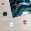 Art mural bleu sarcelle Tectonic III -598236961-598236990