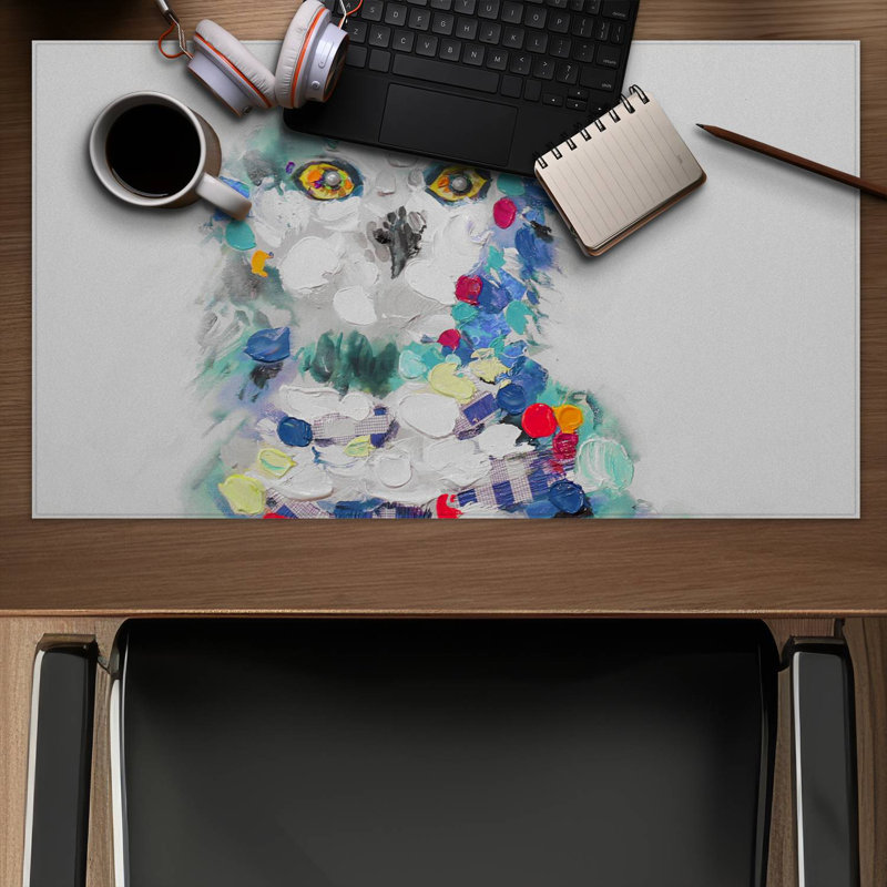 Abstract owl - 14.00"x24.25" Desk mat