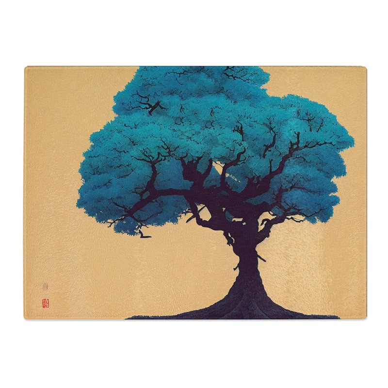 Eye Opening Tree  Glass Chopping Board