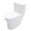 Toilette une pièce moderne en céramique blanche 1,28 GPF avec cuvette allongée Siphonic
