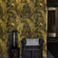 Gold Banana Leaves Tropical Wallpaper