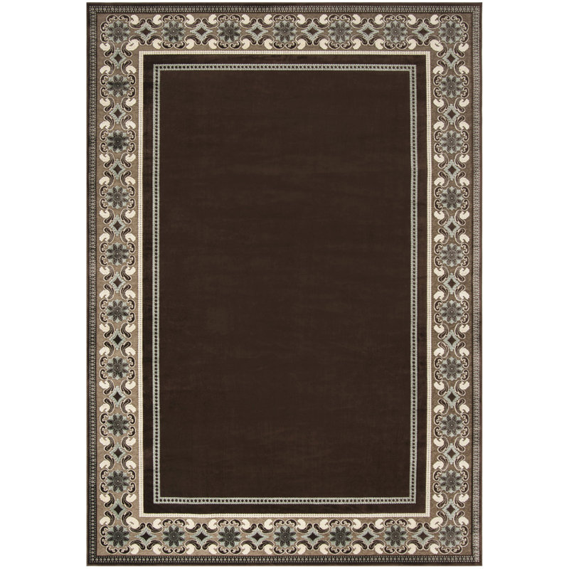 Tapis brun/ivoire oriental Taj Mahal, Rectangle 8 pi x 11 pi 2 po