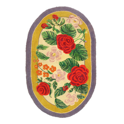 American Antique Hooked Rug 2'11'' X 4'7''