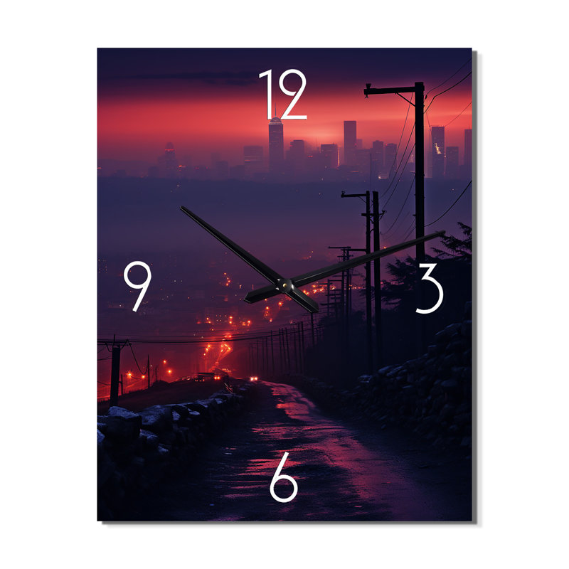 Horloge murale Ethereal City Nights II - Cityscapes, Petit