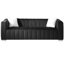 Canapé de salon rembourré en velours de luxe avec 2 coussins Clifford 87,01 po, noir-282134094-293635807