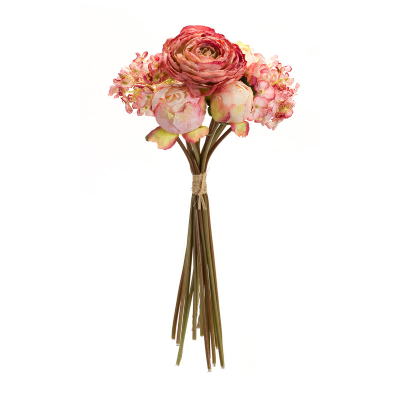 Arrangement floral pivoine hydrangée, Rose