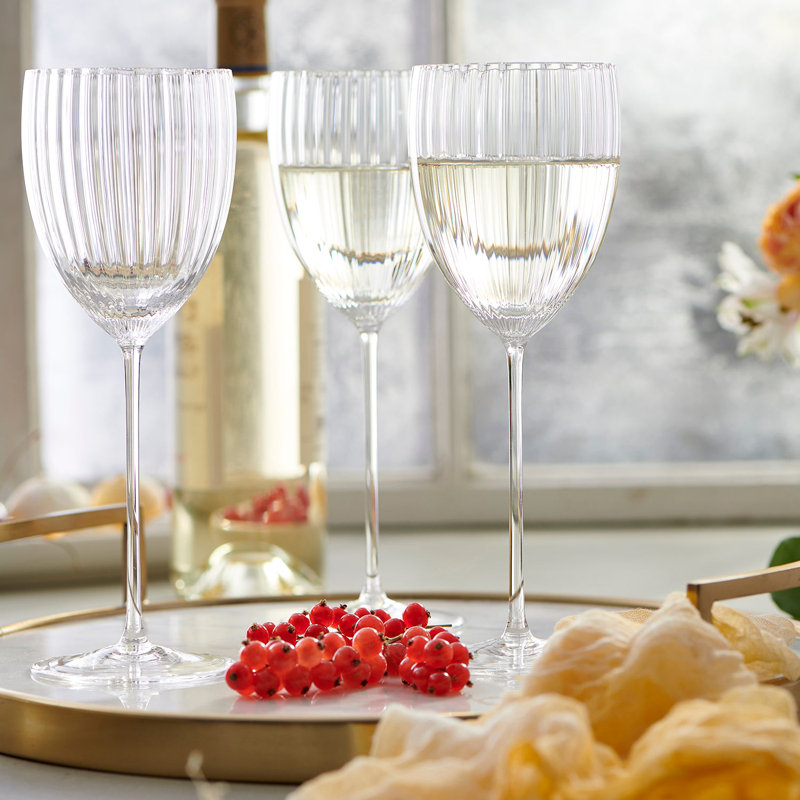 Quinn Crystal White Wine Glass, Citrine