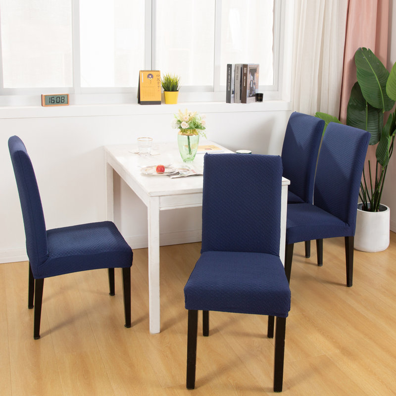 Housse pour chaise de salle à manger Ashlay, Bleu foncé