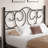 Black Metal Headboard Fits Full, Queen, King Size Bed Frames-1696988414