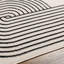 Off White Modern Shaggy Rug, Abstract Easy to Clean Rug For Living Room, Dining Room, Bedroom-511758012