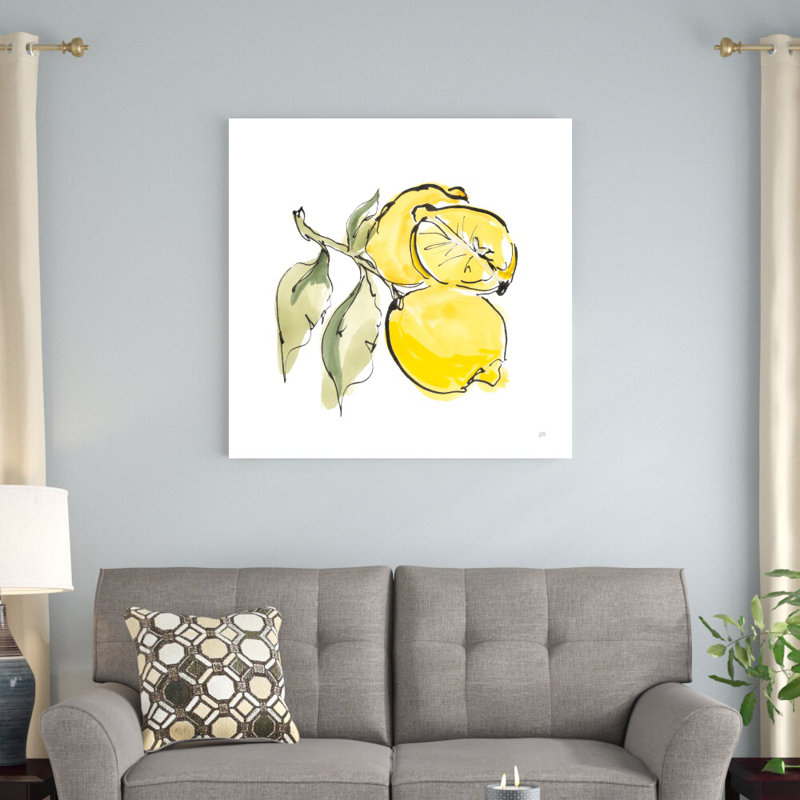 Nature morte au citron II - impression, H 36 po x l 36 po