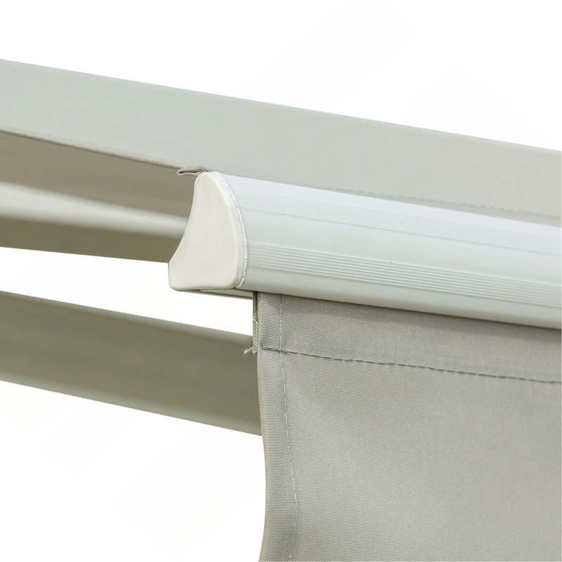 Auvent rétractable pour terrasse 8 pi x 7 pi Outsunny, Gris