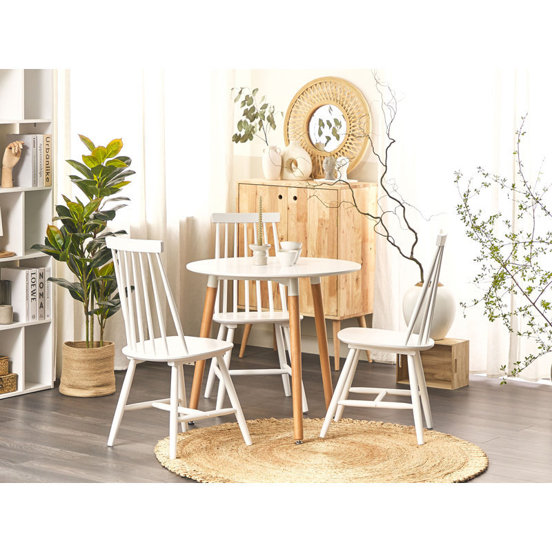 Mcallier Round Solid Wood Base Dining Table