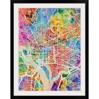 «Washington DC Street Map» par Francy, impression