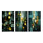 Emerald Reflections Abstract Cubist - Ensemble de 3 peintures abstraites-1396016138-1396016132