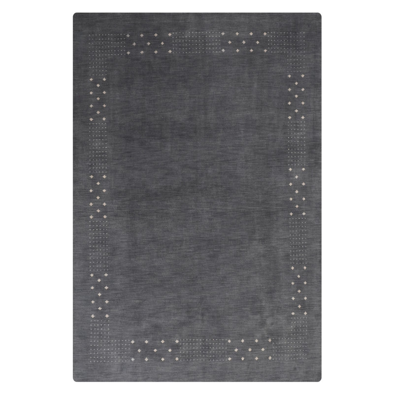 Anley Hand Knotted Loom Wool Eco-Friendly Area Rugs - Rectangle, Red Color, Contemporary Modern Design, High Pile Thick Handmade Anti Skid Area Rugs for Living Room, Bed Room