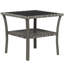 Table d'appoint Outsunny, table de bout d'extérieur avec tablette de rangement, cadre carré en aluminium, table basse avec plateau