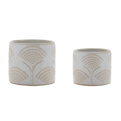 Porcelain Floral Patterned Planter