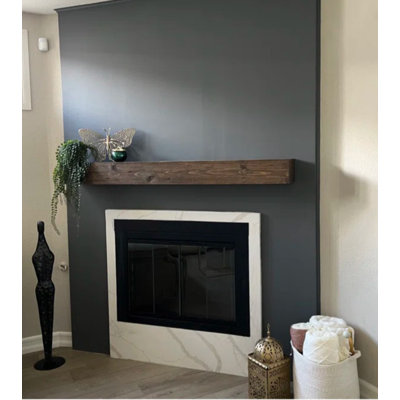 Midwood Hand Carved Rustic XL Fireplace Mantel Shelf