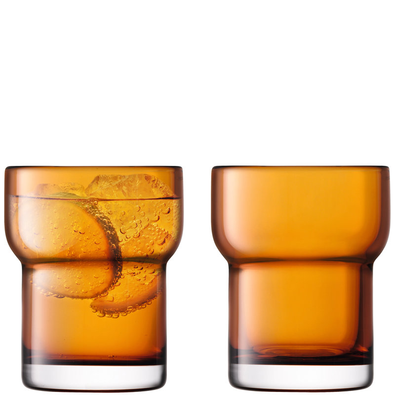 Utility Handmade Drinking Glass, Amber