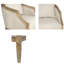 Chaise d'appoint traditionnelle avec rembourrage en mousse et accoudoirs en bois massif