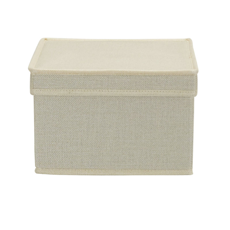 Jumbo Cream Fabric Storage Bins with Handles, Set of 2