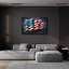  «American Flag Paint Splash Style» par Rey Klimt, art mural en verre acrylique, 24 po x 16 po-1973858511