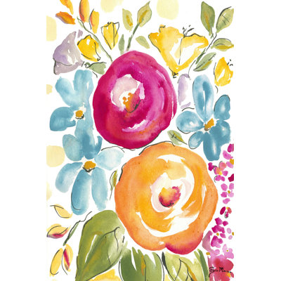 «Flower Delight I» par Julia Minasian, reproduction sur toile tendue