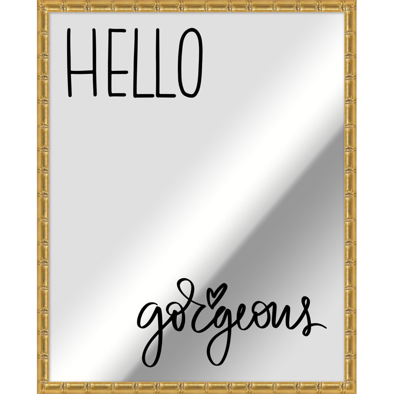 Hello Gorgeous Black Mirror Print by Nathan Turner