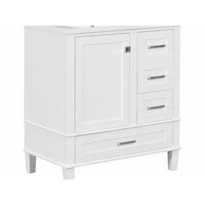 Ensemble de meuble-lavabo avec lavabo, meuble de rangement pour salle de bain, assemblage facile