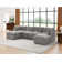 Annai 129" Wide Reversible Modular Corner Sectional with Ottoman