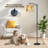 Arc Floor Lamp Whimsical Forest Animals Mushrooms Flowers Floor Lamps with Remote LED Lights Adjustable Lamp Shades Tall Standing Lamps for Reading Office Living Room