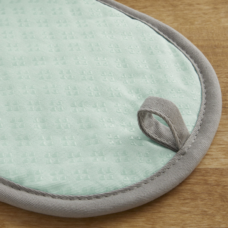 KitchenAid Asteroid Solid Diamond Potholder, Aqua, 6.5" W x 10" L