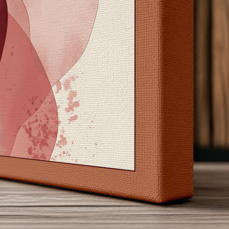 Fluid Abstractions Abstract - Wrapped Canvas, 18x12 - 45.7 x 30.5 cm, Terracotta Border