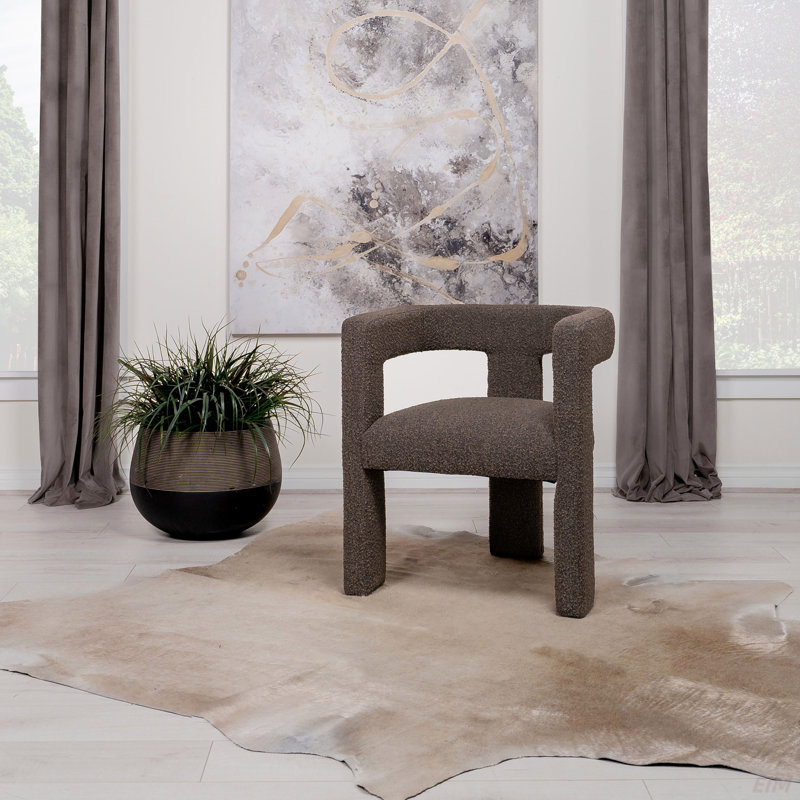 Chaise d'appoint contemporaine rembourrée 1pc Boucle