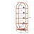 70.8" 5-Tier Modern Brown Arched Open Bookshelf For Office
