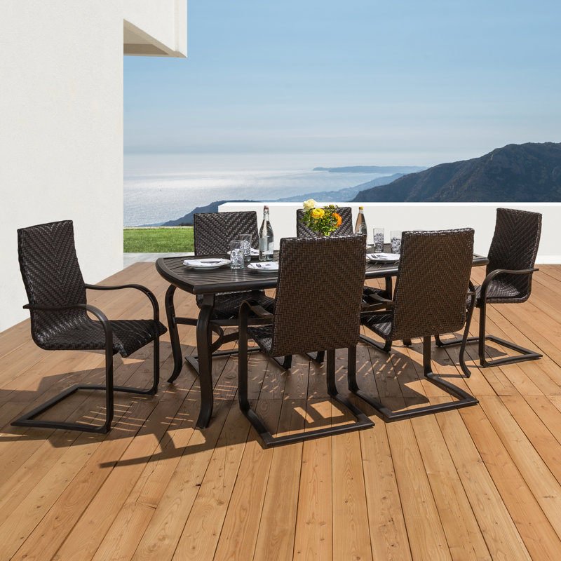 Barcelo 16 Piece Rattan Sofa Set with Cushions, Charcoal Grey Sunbrella®