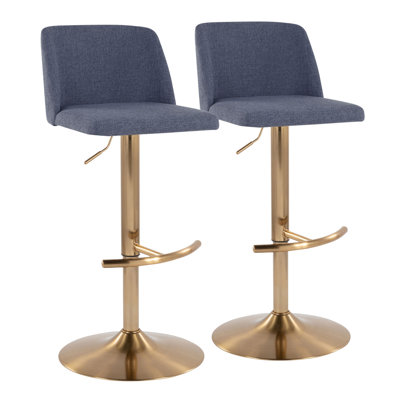 Ensemble de 2 tabourets de bar réglables Toriano