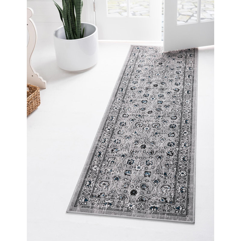 Tapis gris Clevinger, Tapis de couloir 2 pi x 6 pi 1 po